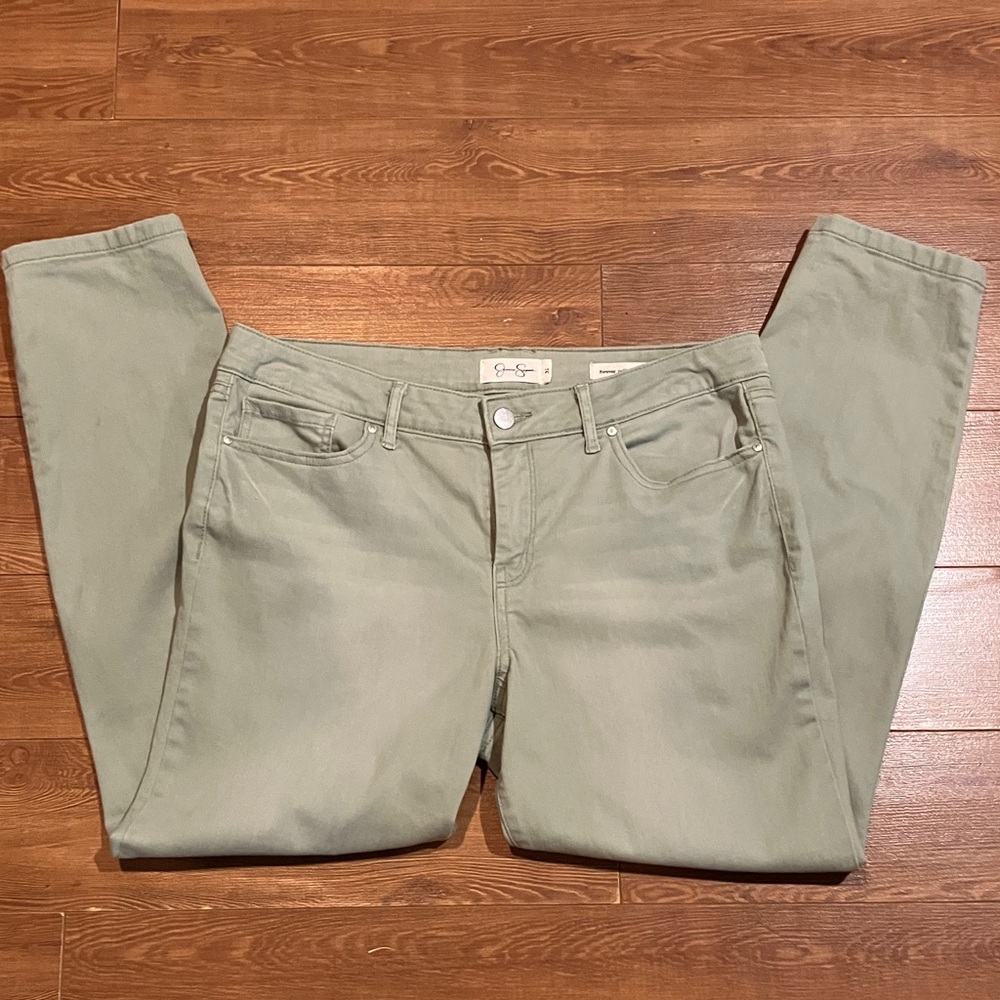 Jessica Simpson Sage Green Straight Leg Jeans